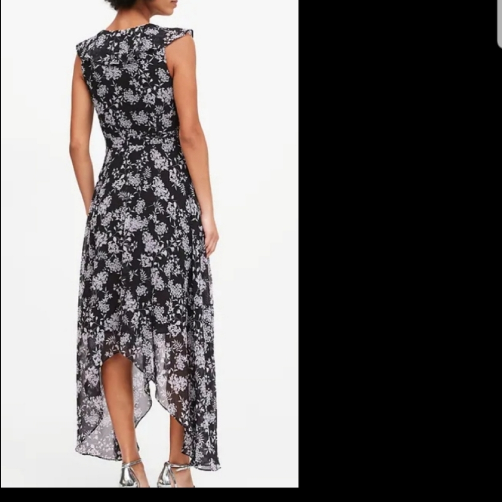 Banana Republic Black and White High Low Dress ♥ - Picture 2 of 8